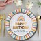 8 Count Religious Happy Birthday Rainbow Paper Dinner Plates 9.5" Faith-Inspired Disposable Plates